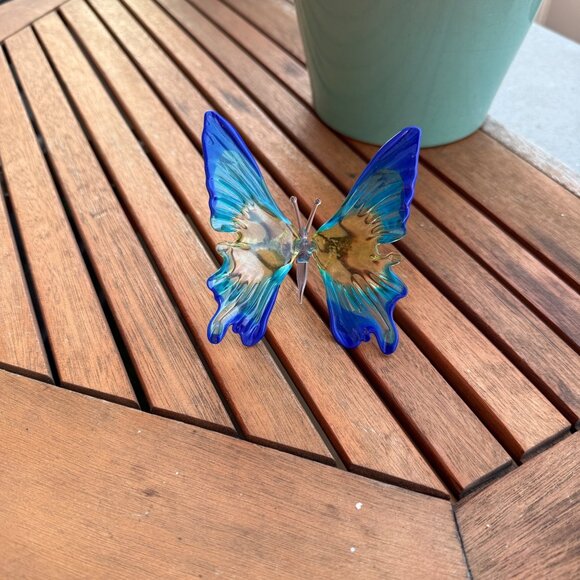 Handcrafted Murano Style Glass Butterfly - Picture 1 of 5